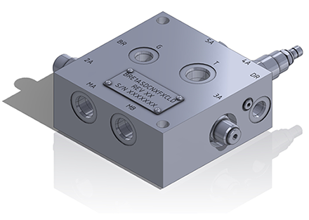 3D model of bankable valve assembly